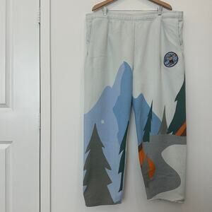 Disney Parks Holiday Homestead Goofy Skiing winter snow sweatpants joggers pants